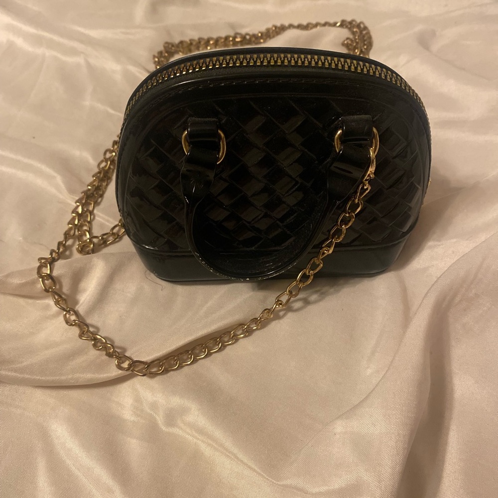 Black and gold mini purse